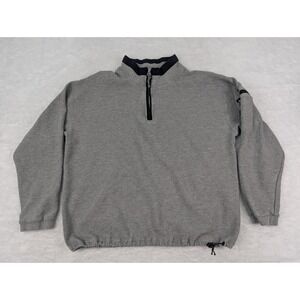 Carbon 2 Cobalt Sweater Men's L Gray 1/4 Zip Pullover Long Sleeve Shoulder Zip